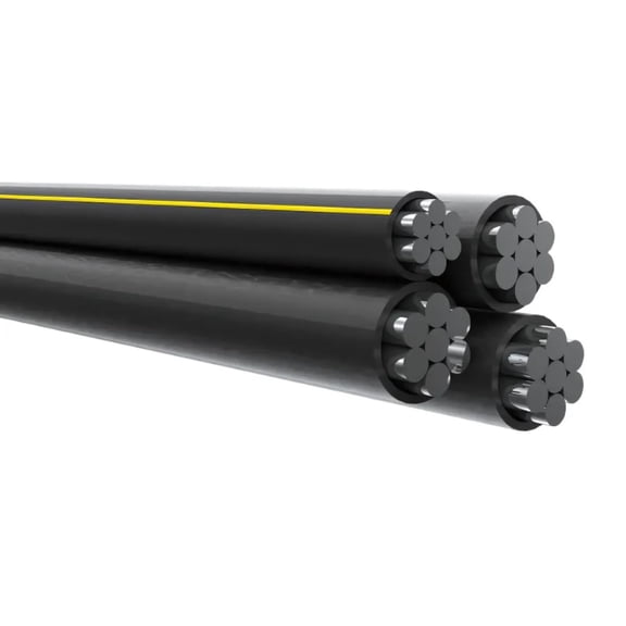 Nassau Electrical Supply 50' Aluminum URD Dyke 2-2-2-4 Cable Direct Burial Quadruplex Secondary Wire