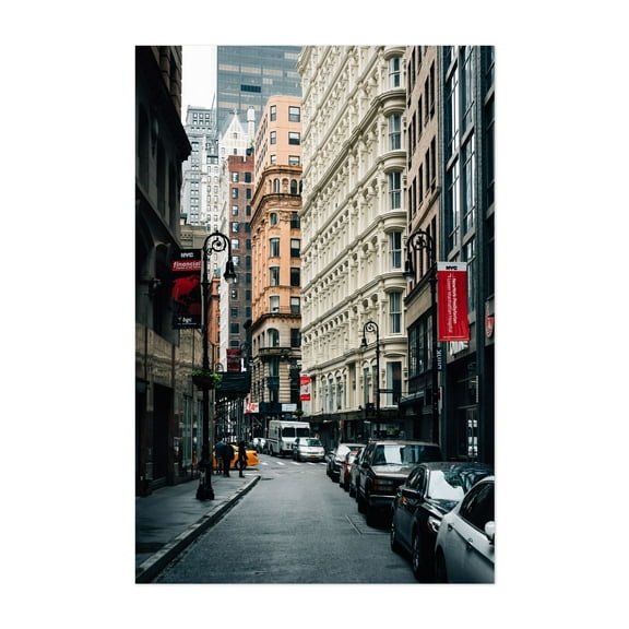 Nassau Street, FiDi - Manhattan New York Photography Unframed Wall Art Print 16 x 24 inches