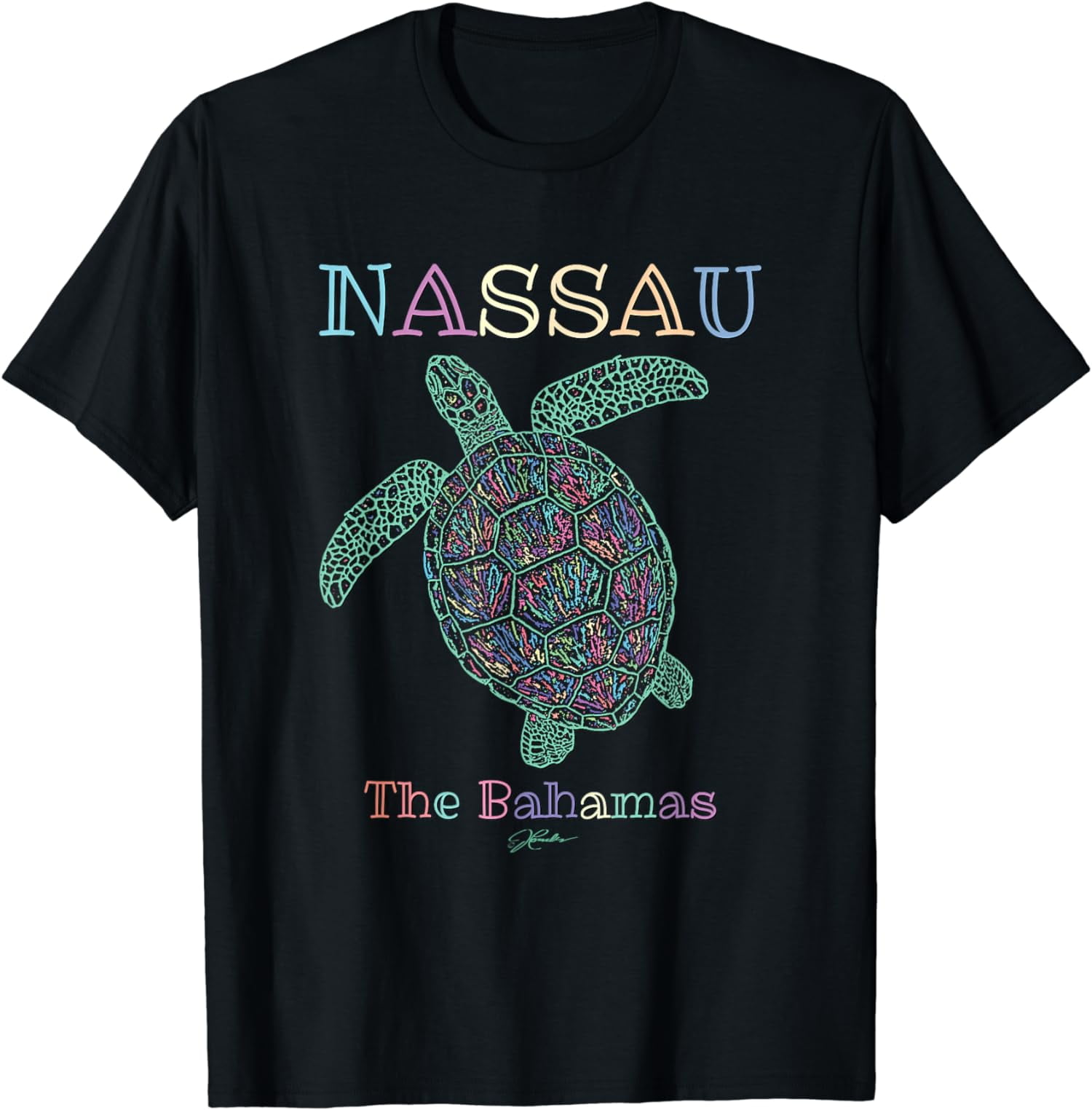 Nassau, The Bahamas, Sea Turtle T-Shirt - Walmart.com