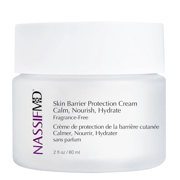 NassifMD Skin Barrier Protection Cream with Centella Asiatica - Healing Moisturizer for Sensitive & Post-Treatment Skin - Reduces Redness, Plumps Fine Lines