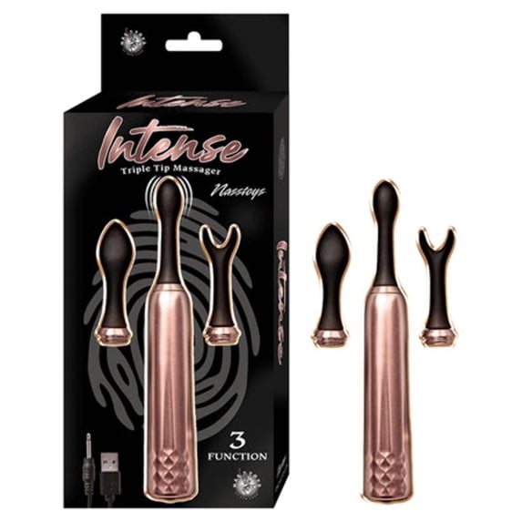 Nasstoys Intense Triple Tip 10-Function Clitoral Massager With 3 Attachments