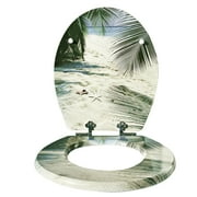 Nastarki Elongated Toilet Seat, Slow Close Wood Toilet Seats, Wooden Toilet Seats with Strong Alloy Hinges