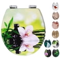 thumbnail image 1 of Nastarki Round Toilet Seat, Slow Close Wood Toilet Seats, Wooden Toilet Seats with Strong Alloy Hinges, 1 of 8