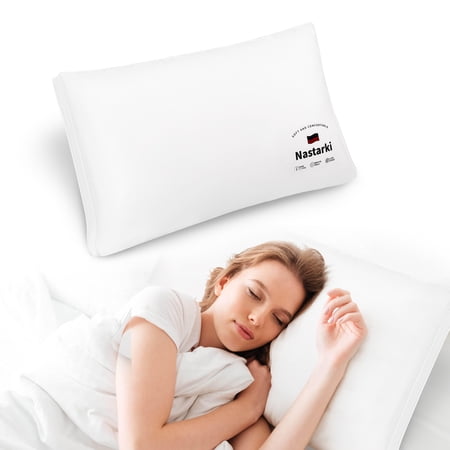 Nastarki Bed Pillows - 3 Height Options - Ventilated, Premium Bed Pillow, Cooling, Orthopedic Sleeping, Side and Back Sleepers, Soft Support Microfiber Bed Pillow, Standard, 1 Pack