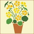 thumbnail image 1 of Nasturtium Pot Stencil - Flower Basket Pot Urn Bowl Vase Pitcher Flowers Holiday Decor Painting Gifts Crafts Laser Cut Mylar Reusable Templates DIY - The Artful Stencil, 1 of 2