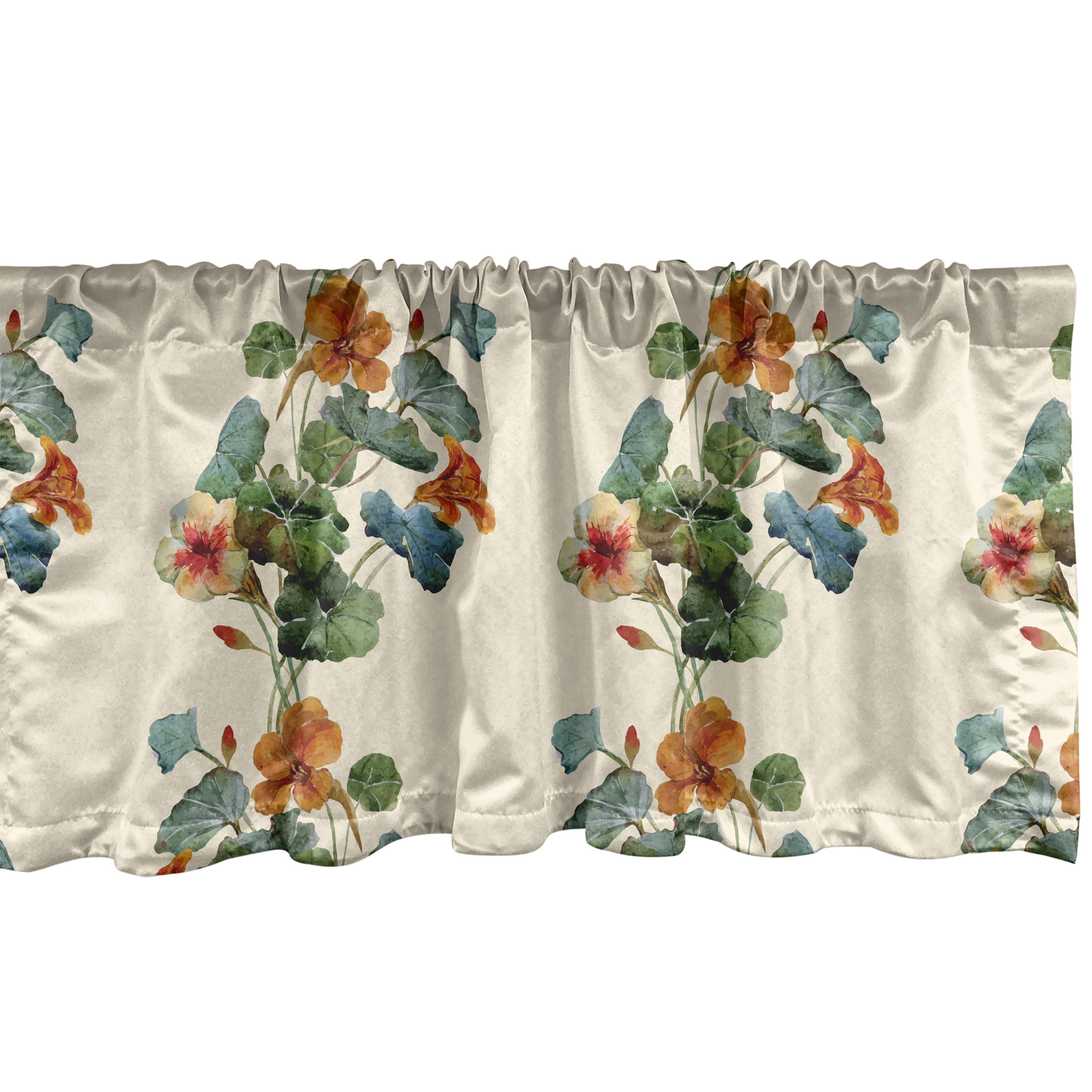 Nasturtium Window Valance, Jungle Boho Inspirations Fantasy Floral ...