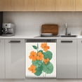 thumbnail image 1 of Nasturtiums on linen-4 Dishwasher Magnet Cover Decorative Sticker for Home Cabinet Kitchen 23" x26", 1 of 5