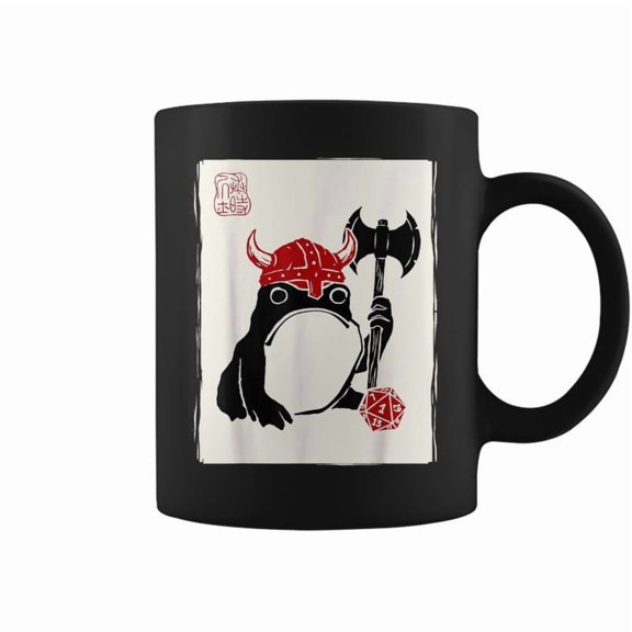 Nat 1 Grumpy Japanese Frog Barbarian Dnd Coffee Mugs