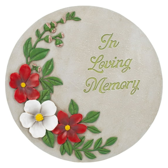 Nat & Jules In Loving Memory Full Color 11 inch Resin Stepping Stone