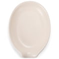 thumbnail image 1 of Nat & Jules Matte White 6 x 4 Glossy Ceramic Oval Countertop Spoon Rest, 1 of 6