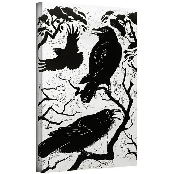 Nat Morley "Ravens" Gallery-Wrapped Canvas Art