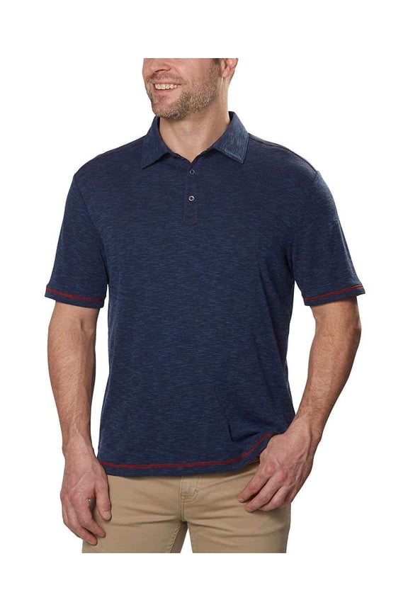 Original Luxury Men's Short Sleeve Polo Shirt Superior Blue, Large
