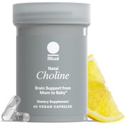 Ritual Natal Choline Supplement for Pregnancy, 550mg, 60 Capsules, Citrus