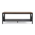 thumbnail image 1 of Natalee 48" Distressed Farmhouse Coffee Table in Rustic Oak/Black, 1 of 4