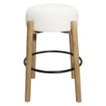 thumbnail image 1 of Natalia Barstool in Mid-century Modern Ivory Boucle Fabric 2-Piece Set, 1 of 7
