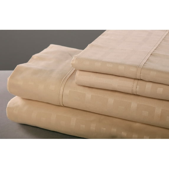 Natalia Cavalletto 6 Piece Microfiber Sheet Set-Box Design-Queen-Tan