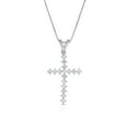 thumbnail image 1 of Natalia Drake 1/10 Cttw Diamond Cross Necklace in Sterling Silver Prong Set, 1 of 3