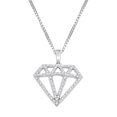 thumbnail image 1 of Natalia Drake 1/10 Cttw Diamond Shaped Pendant Necklace for Women in Sterling Silver, 1 of 3