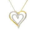 thumbnail image 1 of Natalia Drake 1/3 Cttw Diamond Double Heart Necklace for Women in Yellow Gold Plated Sterling Silver, 1 of 6