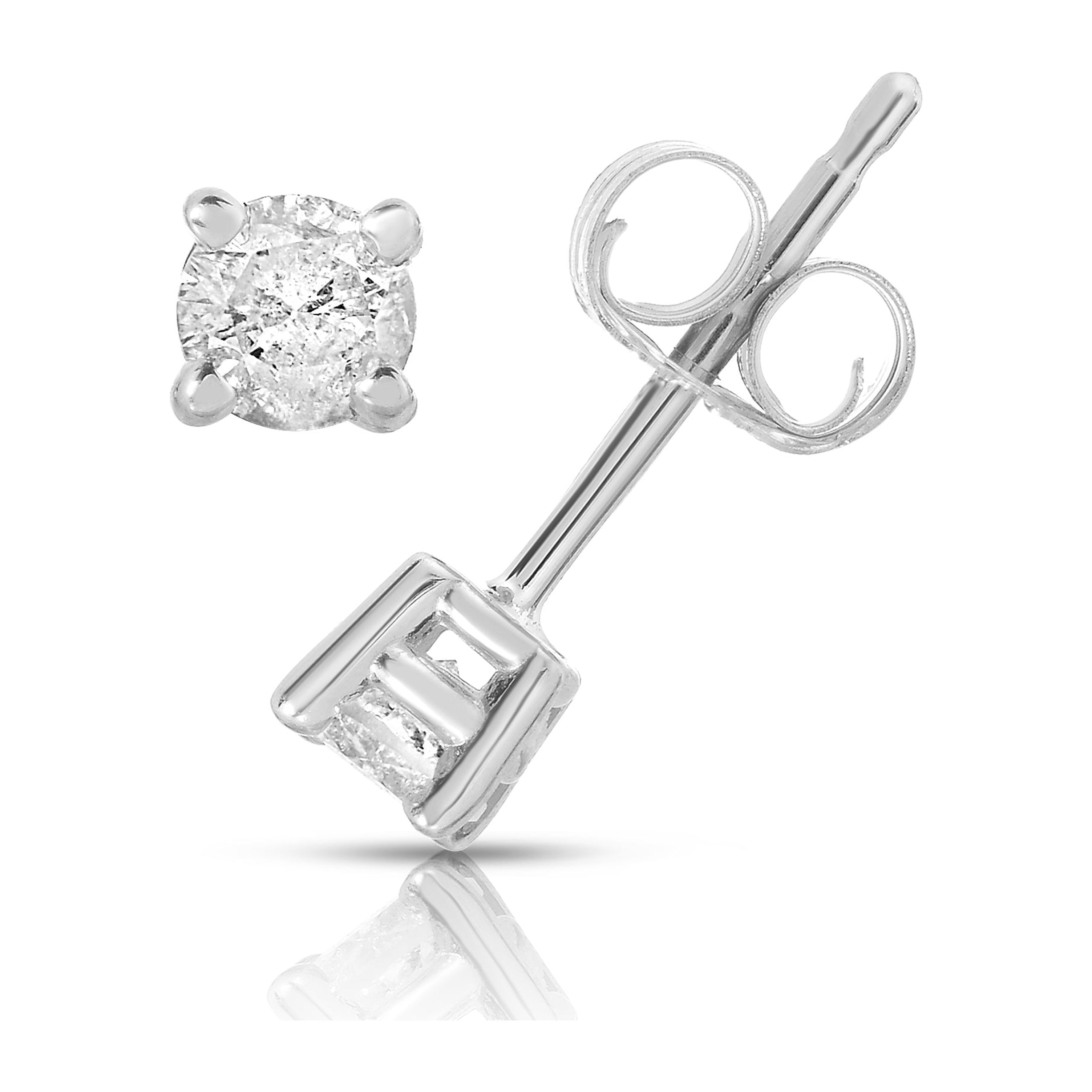 1/4 cttw Diamond Twist Hoop Earrings in Sterling Silver - Walmart.com