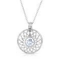 thumbnail image 1 of Natalia Drake Sterling Silver Antique Style Necklace for Women with Interchangeable Cubic Zirconia Stones, 1 of 3
