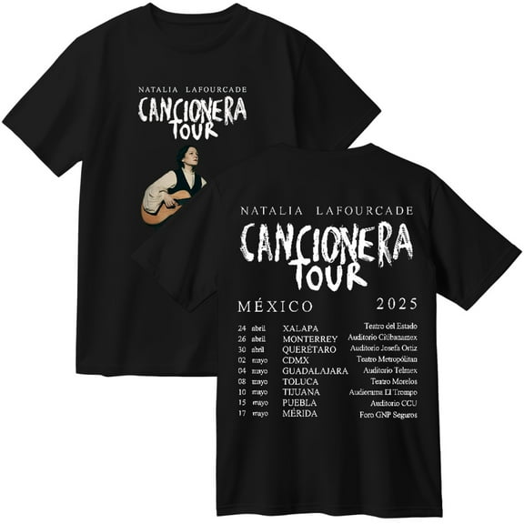 Natalia Lafourcade Cancionera Tour 2025 Merch Cotton T-Shirt Women Men Casual Crewneck Short Sleeve Tee