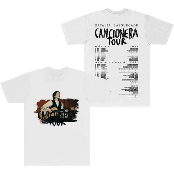 Natalia Lafourcade Cancionera Tour 2025 Merch Short Sleeve T-shirt Unisex Fashion Crew Neck Top