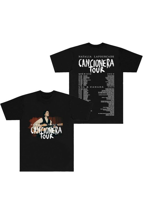 Natalia Lafourcade Cancionera Tour 2025 Merch Short Sleeve T-shirt Unisex Fashion Crew Neck Top