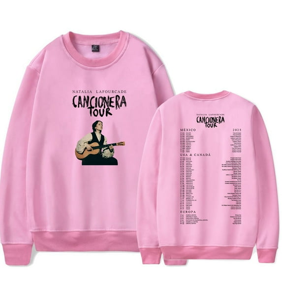 Natalia Lafourcade Cancionera Tour Merch Long Sleeve Crewneck Sweatshirt Winter For Men/Women Unsiex Streetwear