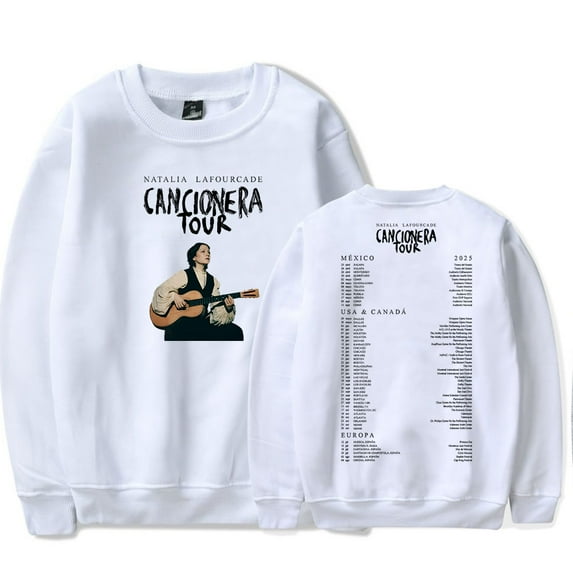 Natalia Lafourcade Cancionera Tour Merch Long Sleeve Crewneck Sweatshirt Winter For Men/Women Unsiex Streetwear