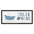 thumbnail image 1 of Natalie Carpentieri Soak Relax Tub Geometric Patterned Typography Bathroom Sign 24" x 10" Framed Painting Art Print, by Stupell Home Décor, 1 of 5