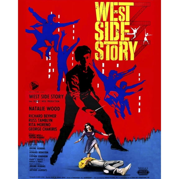Natalie Wood And George Chakiris In West Side Story Classic Musical Artwork Dancing 24X36 Classic Hollywood Poster