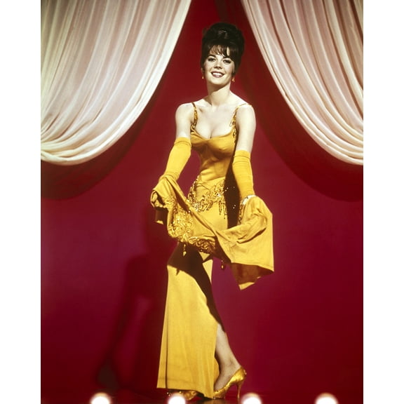 Natalie Wood In Gypsy Performing Striptease In Low Cut Yellow Glamour Outfit 24X36 Classic Hollywood Poster