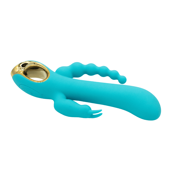 Natalie's Toy Box MIGHTY MAGIC Clit, G-Spot & Anal Vibrator, Rabbit Rechargeable Waterproof Massager for Clitoral Vaginal & Anal, ABS Silicone Adult Sex Toy
