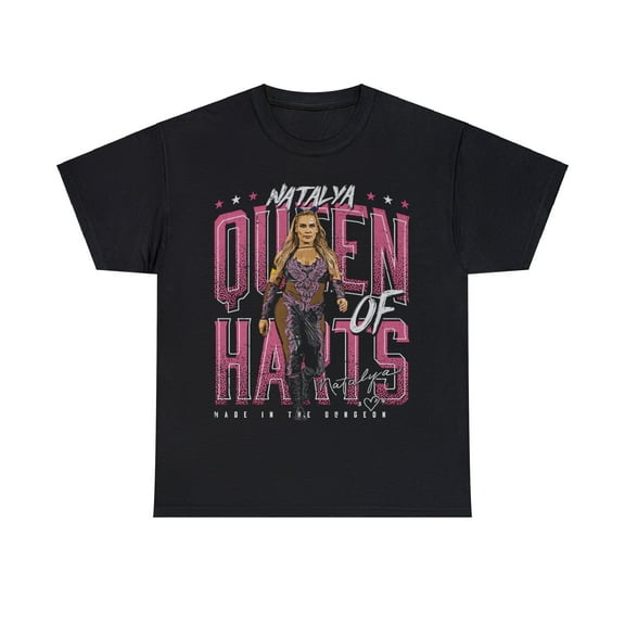 Natalya Queen of Harts Logo Black T-shirt