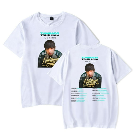Natanael Cano Tumbado Tour 2024 T-shirt Merch Summer Women's Men's Fashion O-neck Short sleeved T-shirt Street Wear