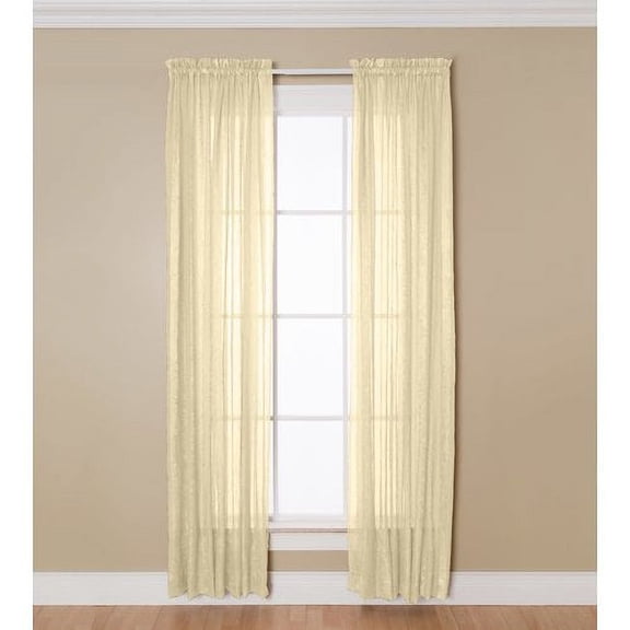 Natco Home Aria Striped Sheer Rod Pocket Single Curtain Panel