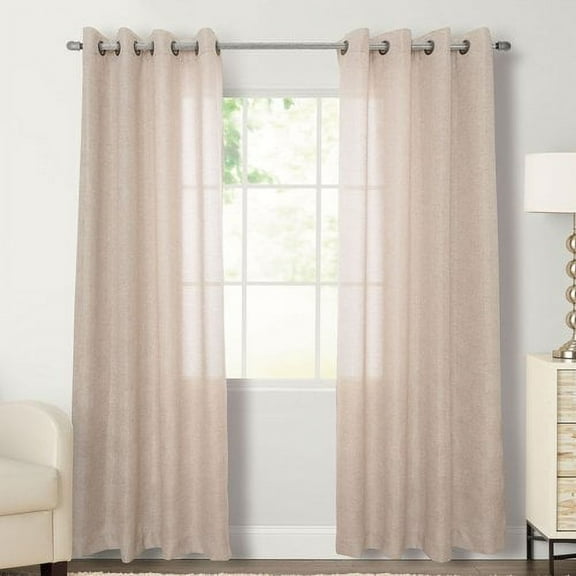 Natco Home Flynn Solid Grommet Single Curtain Panel