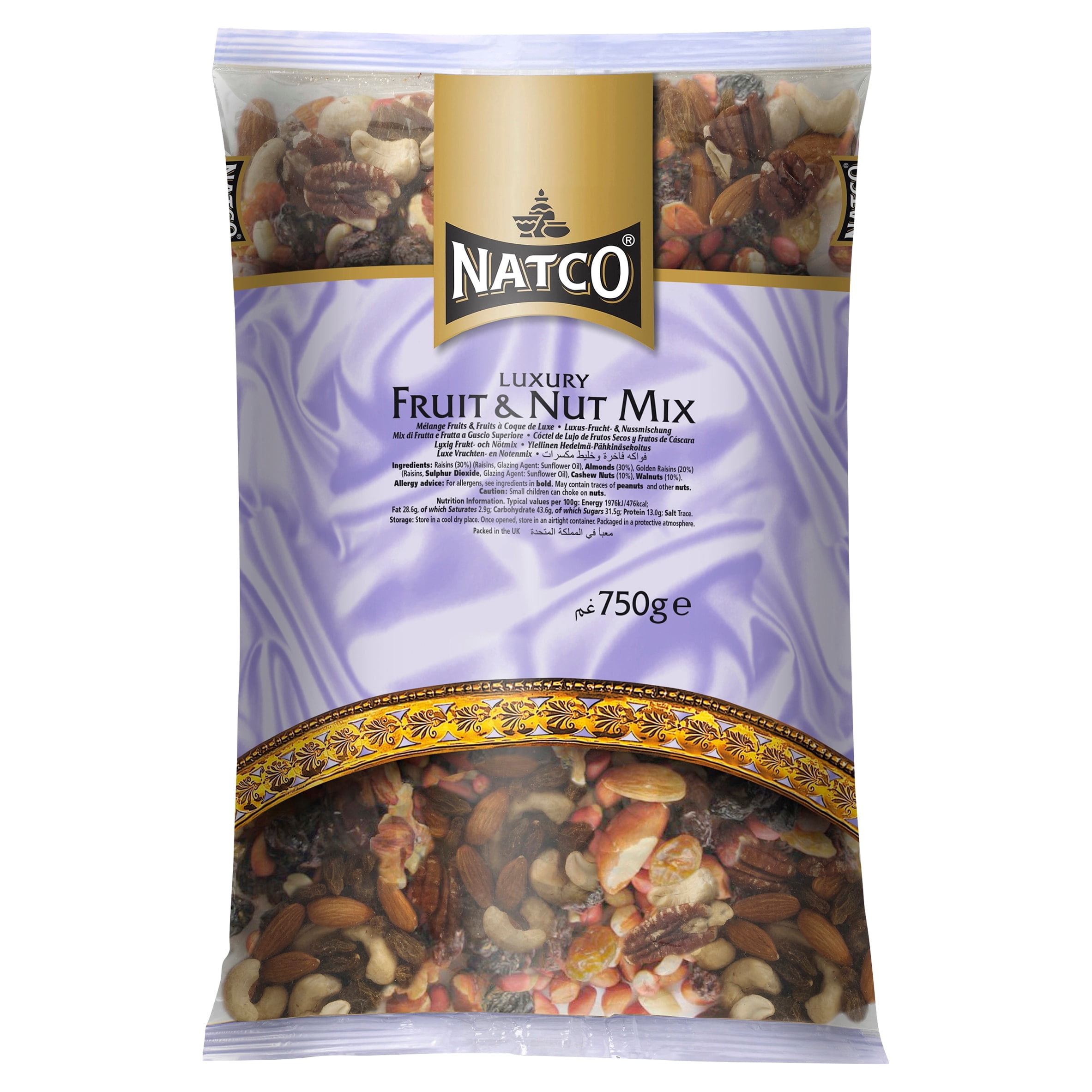 Natco Luxury Fruit & Nut Mix 750G, Imported from Britain