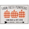 thumbnail image 1 of Natco Plaid Pumpkin Accent Rug, 20 x 30 inch, Fall Kitchen Decor. Skid Resistant, 1 of 3