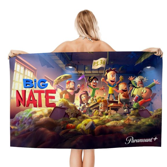 Nate Big Adventure Gifts Beach Towel for Women Girl Birthday Inspired Fan Bath Outdoor Music Lover