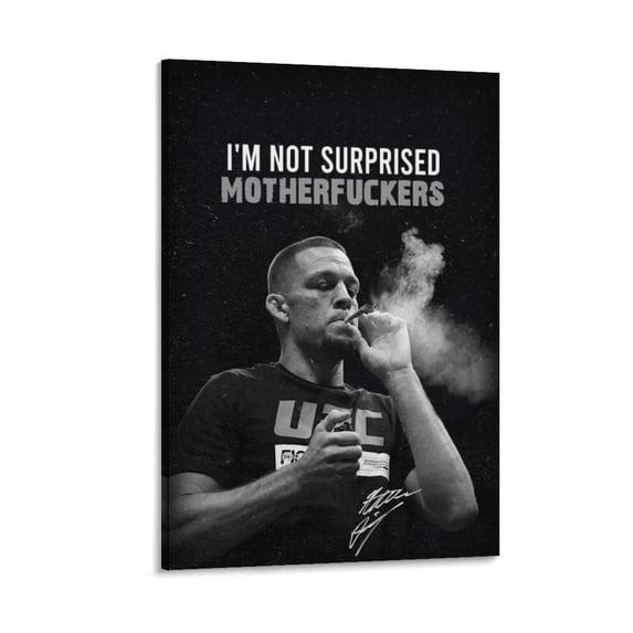 Nate Diaz Canvas Poster Home Decor Poster Wall Art Hanging Picture Print Bedroom Decorative Painting Posters Room Aesthetic 24x36inch(60x90cm)