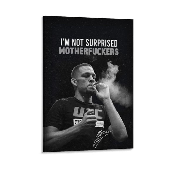 Nate Diaz Canvas Poster Home Decor Poster Wall Art Hanging Picture Print Bedroom Decorative Painting Posters Room Aesthetic 24x36inch(60x90cm)