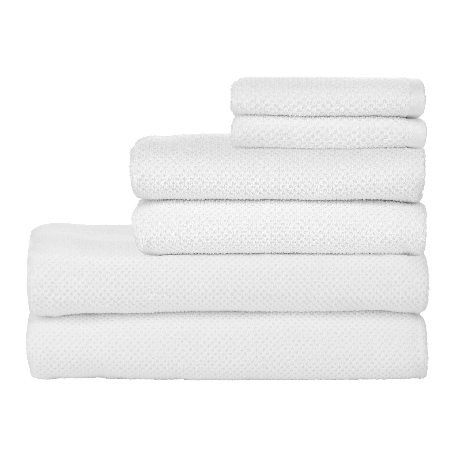 Nate Home by Nate Berkus 100 Cotton Bath Towel Set/6 Snow/White