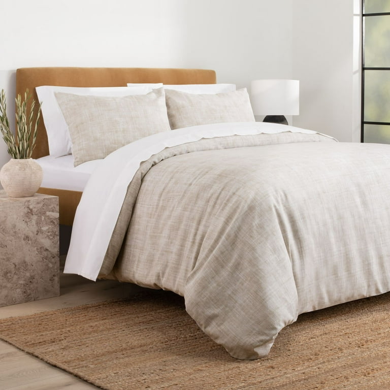 Nate Home by Nate Berkus Textured Print Duvet Set F Q Fossil