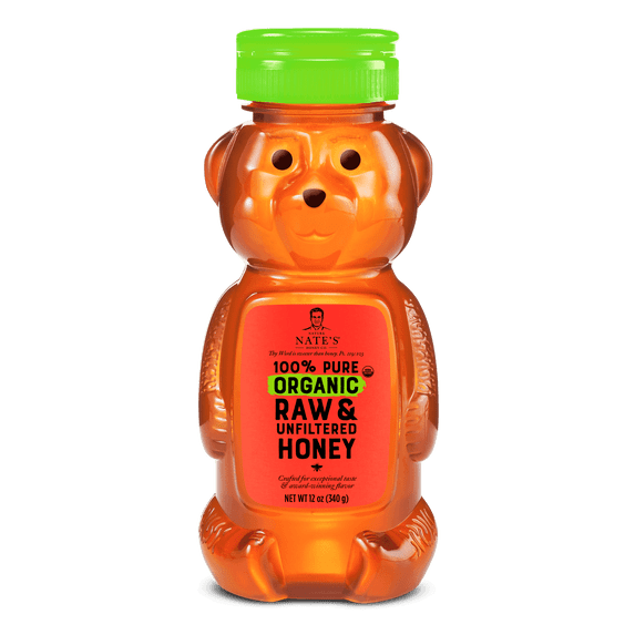 Nate's Organic Honey: 100% Pure, Raw & Unfiltered Honey - 12 fl oz Gluten-Free Honey