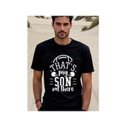 Natee Local Warehouse Permission Supportive Dad Football Tee Thats My Son Out There, Mens Summer Round Neck Short Sleeved Casual Cotton Print