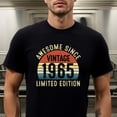 thumbnail image 1 of Natee Men'S Vintage 1965 Limited Edition Retro T-Shirt - Heavyweight 180gsm Cotton Tee with Awesome Since Graphic - Black Crewneck Shirt for Casual Everyday & Special Events - Vintage 1965 Design -, 1 of 7