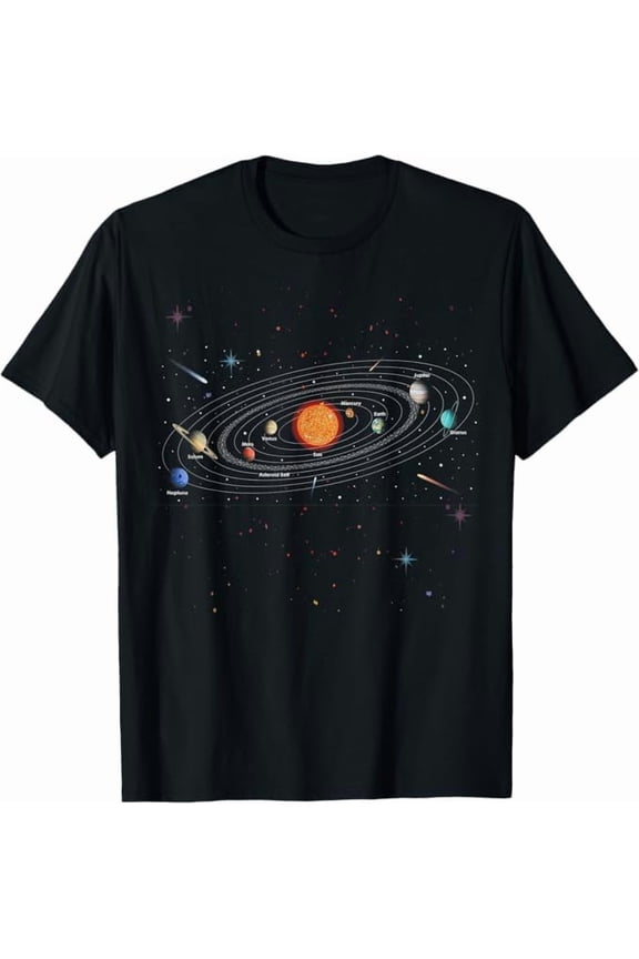 Natee Solar System Gifts Shirt Planets Orbit Science Astrology Men Women Kids Gifts T-Shirt
