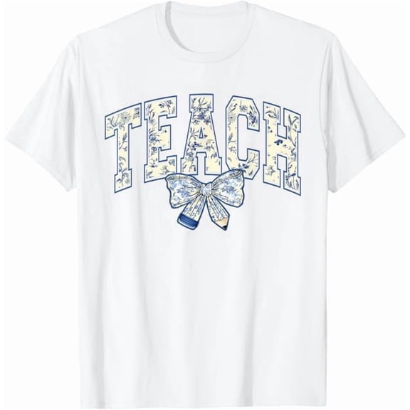 Natee Teacher Gifts Shirt Teach Them Happy First Day Back to School T-Shirt Graphic Humor Men Woen T Shirt